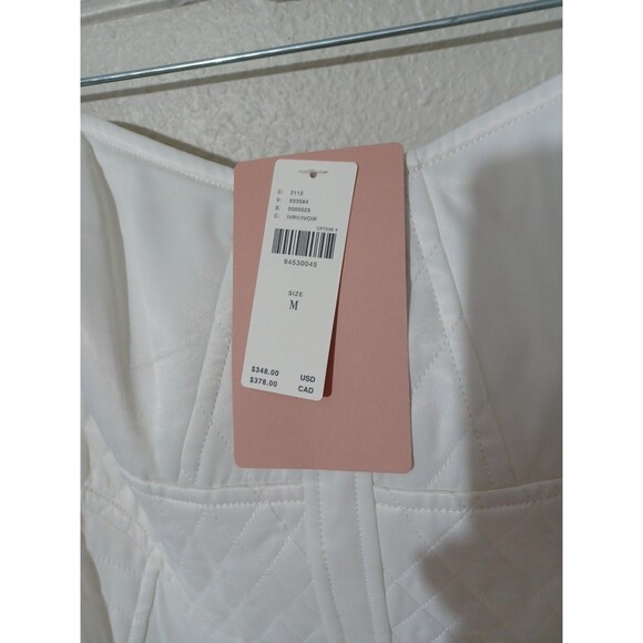 NWT Anthropologie BHLDN Strapless ALine White Satin TulleSkirt Midi Dress Size M - Picture 9 of 16